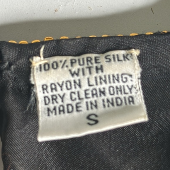 Laurnce kazar beaded black and gold cocktail top size small pure slik vantage - Picture 7 of 9